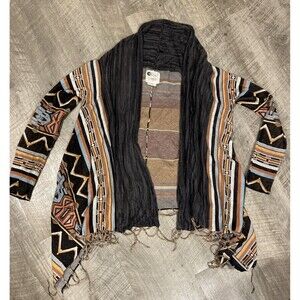 Billabong Dreamchaser Womens Southwestern Boho Cardigan Sweater Size M Folk Chic